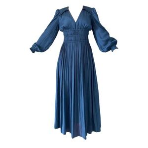 Maje Silk maxi dress - bright blue